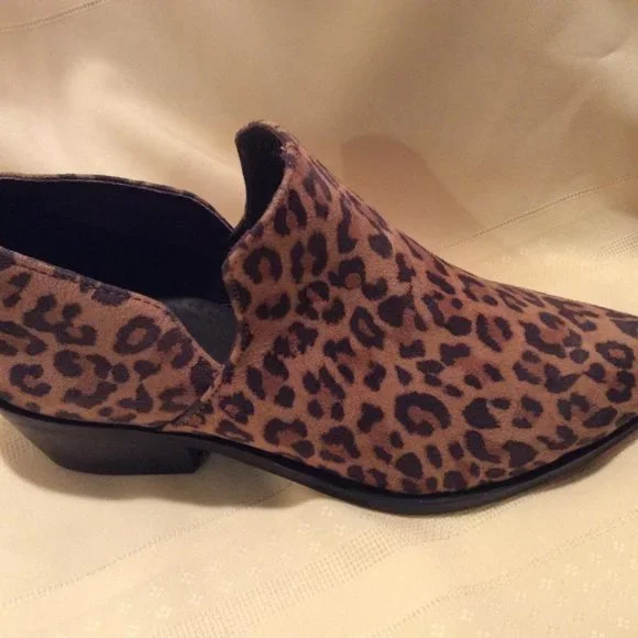 Artisan by Zigi NWT Suede Leather Leopard Ankle-boots Size 6M - Picture 4 of 8